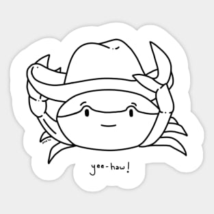 Cowboy Crab Sticker